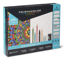 Load image into Gallery viewer, Prismacolor Premier Pencils Adult Mandala Coloring Kit with Blender, Art Marker, Eraser, Sharpener &amp; Booklet, 29 Piece