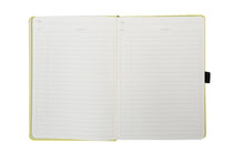 Load image into Gallery viewer, •Notebooks of beauty - hardcover bound with PU leather, radius corners, coloured endpapers, perforated 100gr/m² cream pages, inner pocket and elastic closure. Also includes a pen holder - perfect - Dingbats* Notebooks (journal, diary, bullet journal, office notebook, leather notebook)