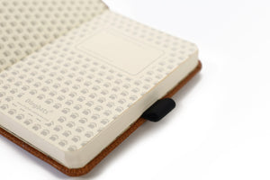 •Notebooks of beauty - hardcover bound with PU leather, radius corners, coloured endpapers, perforated 100gr/m² cream pages, inner pocket and elastic closure. Also includes a pen holder - perfect - Dingbats* Notebooks (journal, diary, bullet journal, office notebook, leather notebook)