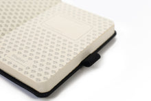 Load image into Gallery viewer, •Notebooks of beauty - hardcover bound with PU leather, radius corners, coloured endpapers, perforated 100gr/m² cream pages, inner pocket and elastic closure. Also includes a pen holder - perfect - Dingbats* Notebooks (journal, diary, bullet journal, office notebook, leather notebook)
