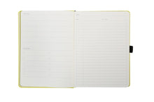 Load image into Gallery viewer, •Notebooks of beauty - hardcover bound with PU leather, radius corners, coloured endpapers, perforated 100gr/m² cream pages, inner pocket and elastic closure. Also includes a pen holder - perfect - Dingbats* Notebooks (journal, diary, bullet journal, office notebook, leather notebook)