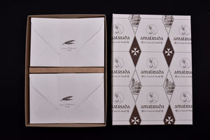 Compose your box set (A5+ "Amatruda" model 120gsm) 100 sheets + 100 envelopes
