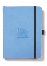 Load image into Gallery viewer, •Notebooks of beauty - hardcover bound with PU leather, radius corners, coloured endpapers, perforated 100gr/m² cream pages, inner pocket and elastic closure. Also includes a pen holder - perfect - Dingbats* Notebooks (journal, diary, bullet journal, office notebook, leather notebook)