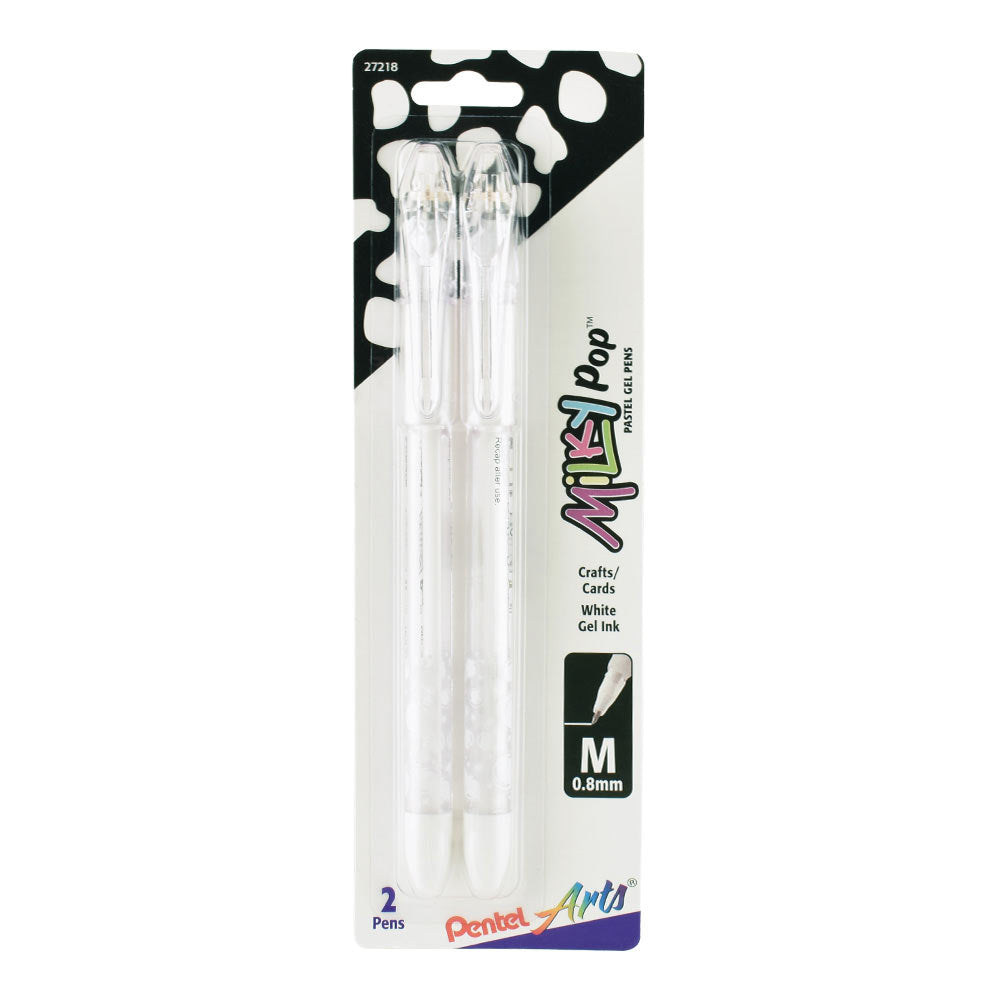 PENTEL MILKY POP GEL PENS WHITE