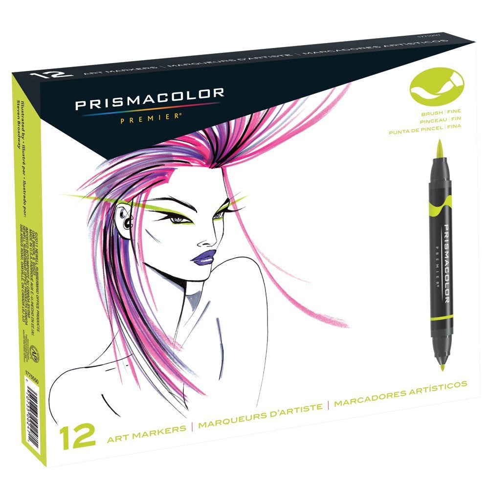 Prismacolor Brush Marker Set/12 Colors