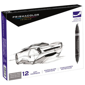 Prismacolor Brush Marker Set/12 Neutral Gray
