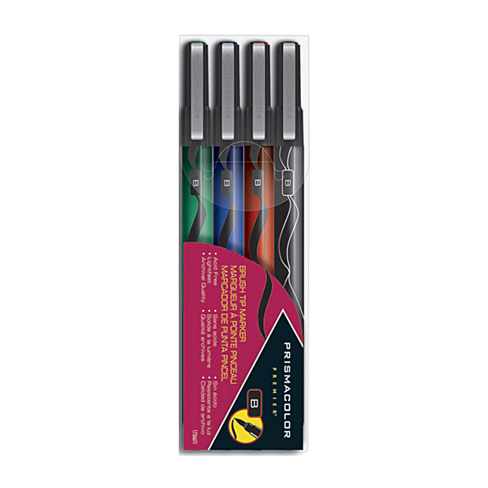 Prisma Illustration Marker Brush Set/4 Primary