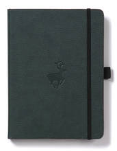 Load image into Gallery viewer, •Notebooks of beauty - hardcover bound with PU leather, radius corners, coloured endpapers, perforated 100gr/m² cream pages, inner pocket and elastic closure. Also includes a pen holder - perfect - Dingbats* Notebooks (journal, diary, bullet journal, office notebook, leather notebook)