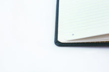Load image into Gallery viewer, •Notebooks of beauty - hardcover bound with PU leather, radius corners, coloured endpapers, perforated 100gr/m² cream pages, inner pocket and elastic closure. Also includes a pen holder - perfect - Dingbats* Notebooks (journal, diary, bullet journal, office notebook, leather notebook)
