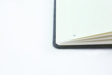 Load image into Gallery viewer, •Notebooks of beauty - hardcover bound with PU leather, radius corners, coloured endpapers, perforated 100gr/m² cream pages, inner pocket and elastic closure. Also includes a pen holder - perfect - Dingbats* Notebooks (journal, diary, bullet journal, office notebook, leather notebook)
