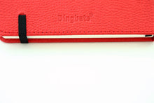 Load image into Gallery viewer, •Notebooks of beauty - hardcover bound with PU leather, radius corners, coloured endpapers, perforated 100gr/m² cream pages, inner pocket and elastic closure. Also includes a pen holder - perfect - Dingbats* Notebooks (journal, diary, bullet journal, office notebook, leather notebook)