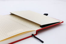 Load image into Gallery viewer, •Notebooks of beauty - hardcover bound with PU leather, radius corners, coloured endpapers, perforated 100gr/m² cream pages, inner pocket and elastic closure. Also includes a pen holder - perfect - Dingbats* Notebooks (journal, diary, bullet journal, office notebook, leather notebook)