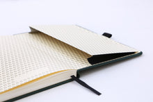 Load image into Gallery viewer, •Notebooks of beauty - hardcover bound with PU leather, radius corners, coloured endpapers, perforated 100gr/m² cream pages, inner pocket and elastic closure. Also includes a pen holder - perfect - Dingbats* Notebooks (journal, diary, bullet journal, office notebook, leather notebook)