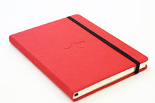 Load image into Gallery viewer, •Notebooks of beauty - hardcover bound with PU leather, radius corners, coloured endpapers, perforated 100gr/m² cream pages, inner pocket and elastic closure. Also includes a pen holder - perfect - Dingbats* Notebooks (journal, diary, bullet journal, office notebook, leather notebook)