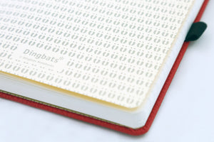 •Notebooks of beauty - hardcover bound with PU leather, radius corners, coloured endpapers, perforated 100gr/m² cream pages, inner pocket and elastic closure. Also includes a pen holder - perfect - Dingbats* Notebooks (journal, diary, bullet journal, office notebook, leather notebook)