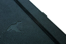 Load image into Gallery viewer, •Notebooks of beauty - hardcover bound with PU leather, radius corners, coloured endpapers, perforated 100gr/m² cream pages, inner pocket and elastic closure. Also includes a pen holder - perfect - Dingbats* Notebooks (journal, diary, bullet journal, office notebook, leather notebook)