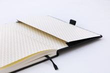 Load image into Gallery viewer, •Notebooks of beauty - hardcover bound with PU leather, radius corners, coloured endpapers, perforated 100gr/m² cream pages, inner pocket and elastic closure. Also includes a pen holder - perfect - Dingbats* Notebooks (journal, diary, bullet journal, office notebook, leather notebook)