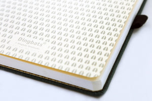 •Notebooks of beauty - hardcover bound with PU leather, radius corners, coloured endpapers, perforated 100gr/m² cream pages, inner pocket and elastic closure. Also includes a pen holder - perfect - Dingbats* Notebooks (journal, diary, bullet journal, office notebook, leather notebook)