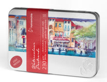 Load image into Gallery viewer, Watercolour Postcards in Metal Box 230 gsm