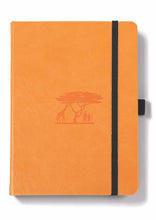 Load image into Gallery viewer, •Notebooks of beauty - hardcover bound with PU leather, radius corners, coloured endpapers, perforated 100gr/m² cream pages, inner pocket and elastic closure. Also includes a pen holder - perfect - Dingbats* Notebooks (journal, diary, bullet journal, office notebook, leather notebook)