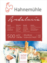 Load image into Gallery viewer, WATERCOLOUR PAPER  ANDALUCIA  ROUGH FRONT MATT REVERSE 500GSM