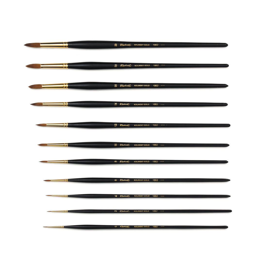 KOLINSKY GOLD FINE ROUND OIL BRUSH - oil, acrylic & tempera