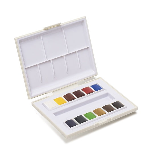 TRAVEL BOX *LA PETITE AQUARELLE* CONTAINING 12 HALF PANS
